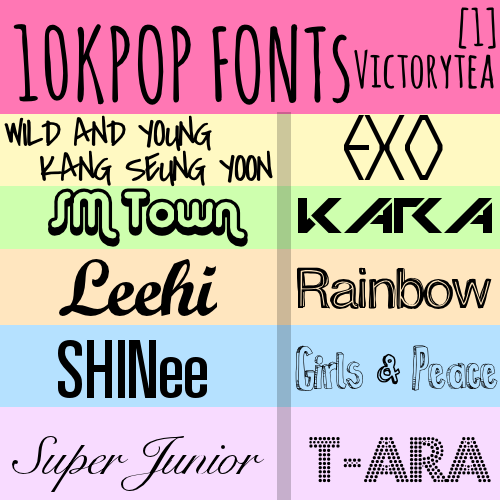 KPOP Fonts 1 Preview